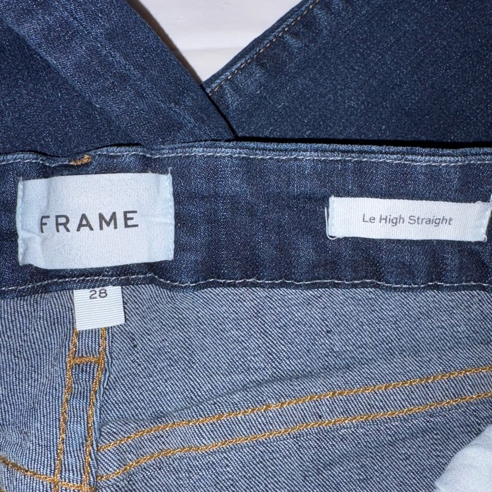 Frame Denim Women's Straight Leg Jeans - Dark Blue - Picture 8 of 10